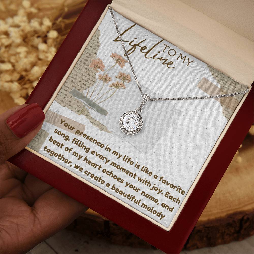 Eternal Hope Silver Necklace for Valentines , Birthdays and Weddings with Beautiful Custom Message - Riwayat-e-khas