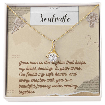 Alluring Beauty Necklace for Valentines , Birthdays and Weddings with Beautiful Custom Message - Riwayat-e-khas