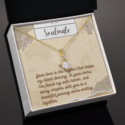 Alluring Beauty Necklace for Valentines , Birthdays and Weddings with Beautiful Custom Message - Riwayat-e-khas