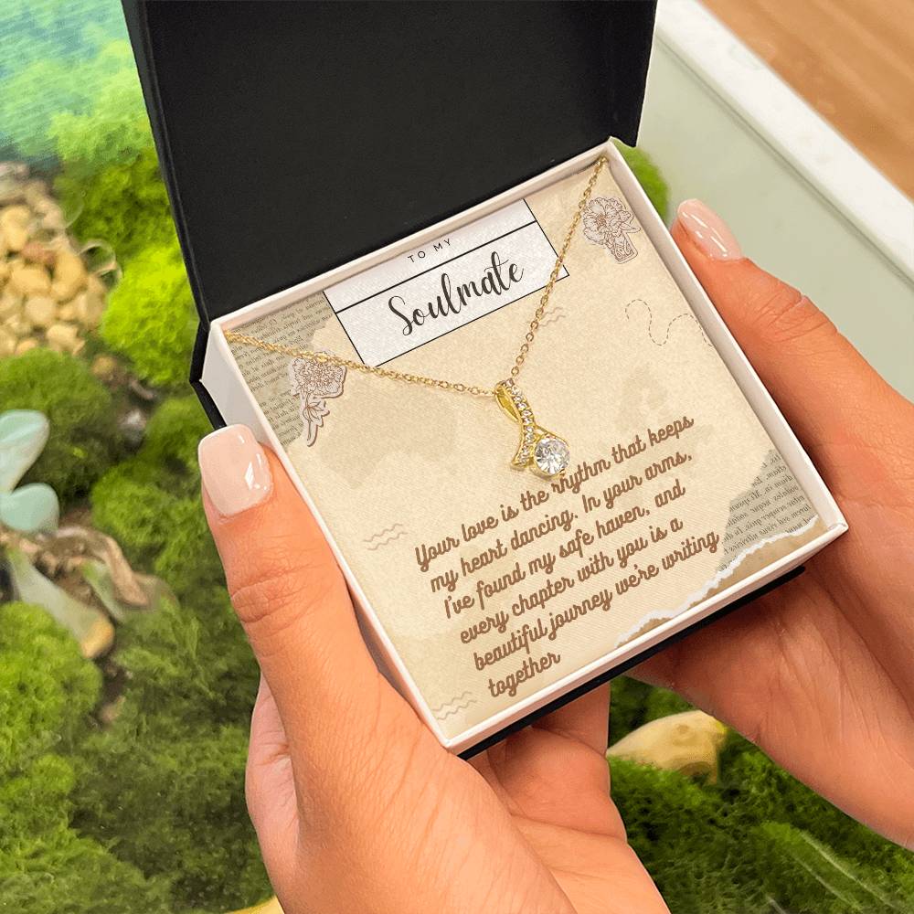 Alluring Beauty Necklace for Valentines , Birthdays and Weddings with Beautiful Custom Message - Riwayat-e-khas