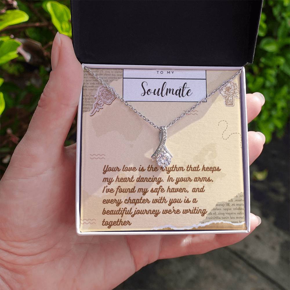 Alluring Beauty Necklace for Valentines , Birthdays and Weddings with Beautiful Custom Message - Riwayat-e-khas