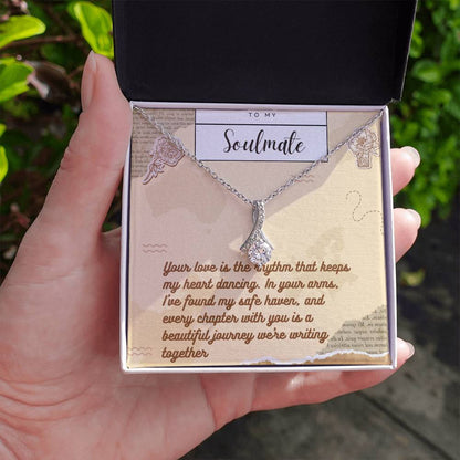 Alluring Beauty Necklace for Valentines , Birthdays and Weddings with Beautiful Custom Message - Riwayat-e-khas