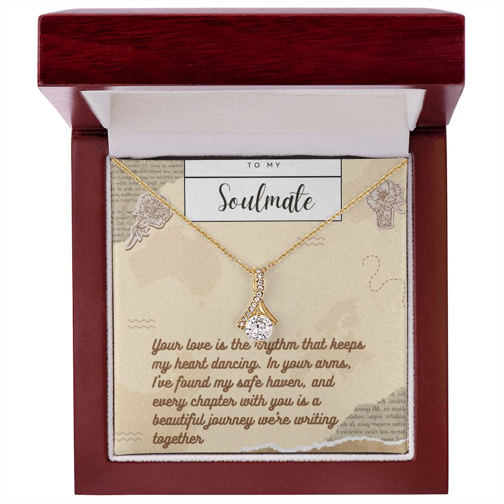 Alluring Beauty Necklace for Valentines , Birthdays and Weddings with Beautiful Custom Message - Riwayat-e-khas