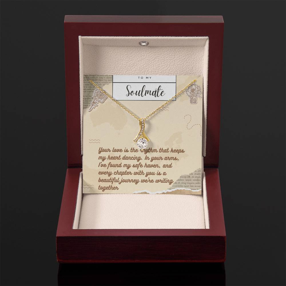 Alluring Beauty Necklace for Valentines , Birthdays and Weddings with Beautiful Custom Message - Riwayat-e-khas