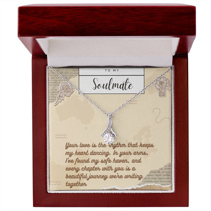 Alluring Beauty Necklace for Valentines , Birthdays and Weddings with Beautiful Custom Message - Riwayat-e-khas