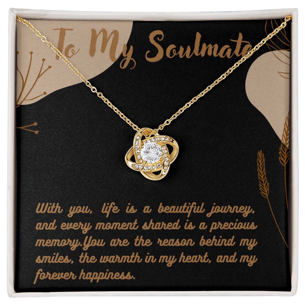 Love Knot Necklace for Valentines , Birthdays and Weddings with Beautiful Custom Message - Riwayat-e-khas