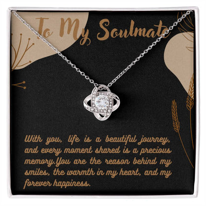 Love Knot Necklace for Valentines , Birthdays and Weddings with Beautiful Custom Message - Riwayat-e-khas