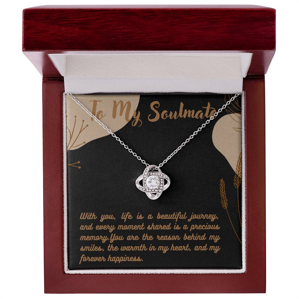 Love Knot Necklace for Valentines , Birthdays and Weddings with Beautiful Custom Message - Riwayat-e-khas