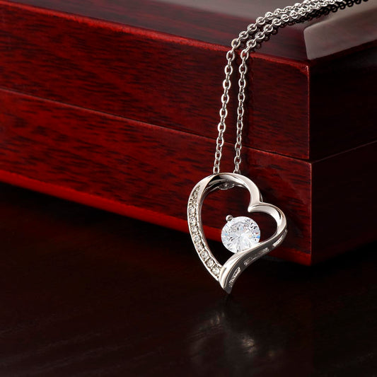 Forever Love Heart Necklace for Valentines , Birthdays and Weddings - Riwayat-e-khas