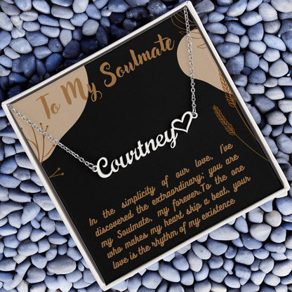 Personalized Name Necklace + Heart Character at the end | Best Gift for your Loved Ones - Riwayat-e-khas