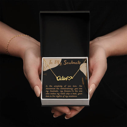 Personalized Name Necklace + Heart Character at the end | Best Gift for your Loved Ones - Riwayat-e-khas