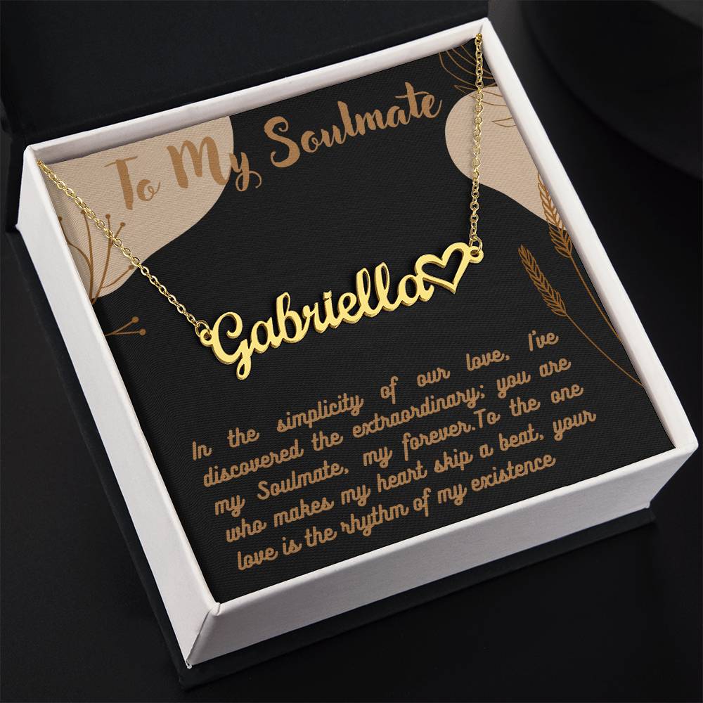 Personalized Name Necklace + Heart Character at the end | Best Gift for your Loved Ones - Riwayat-e-khas