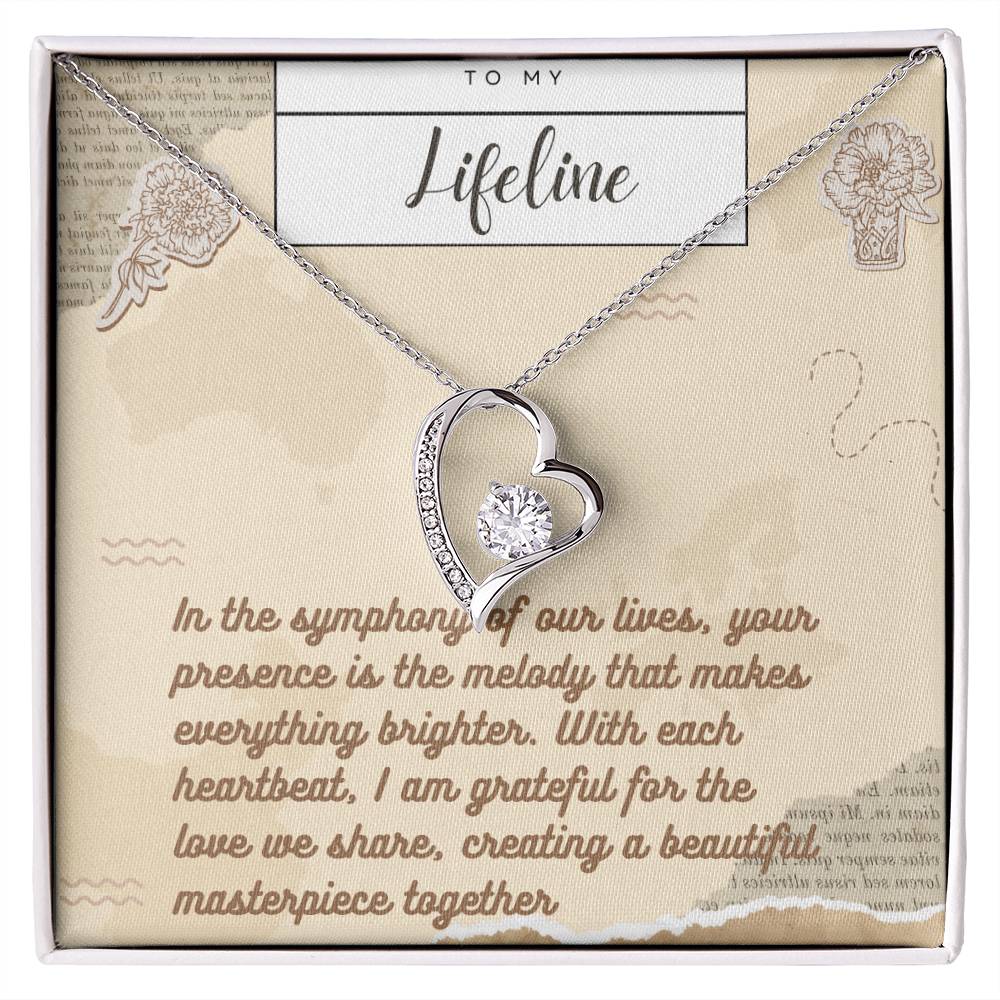 Forever Love Necklace for Valentines , Birthdays and Weddings with Beautiful Custom Message - Riwayat-e-khas