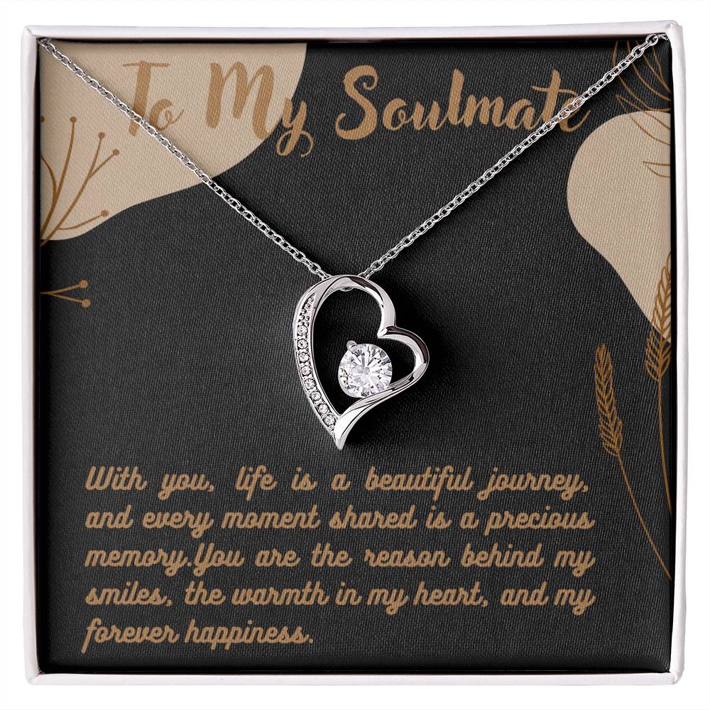 Forever Love Necklace for Valentines , Birthdays and Weddings with Beautiful Custom Message - Riwayat-e-khas