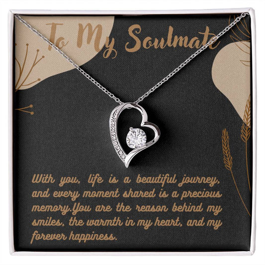 Forever Love Necklace for Valentines , Birthdays and Weddings with Beautiful Custom Message - Riwayat-e-khas