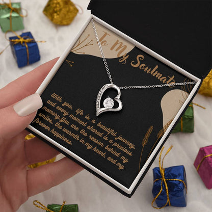 Forever Love Necklace for Valentines , Birthdays and Weddings with Beautiful Custom Message - Riwayat-e-khas