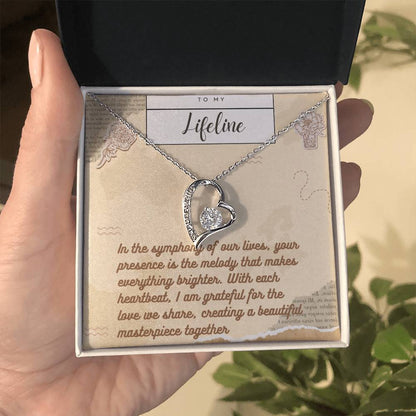 Forever Love Necklace for Valentines , Birthdays and Weddings with Beautiful Custom Message - Riwayat-e-khas