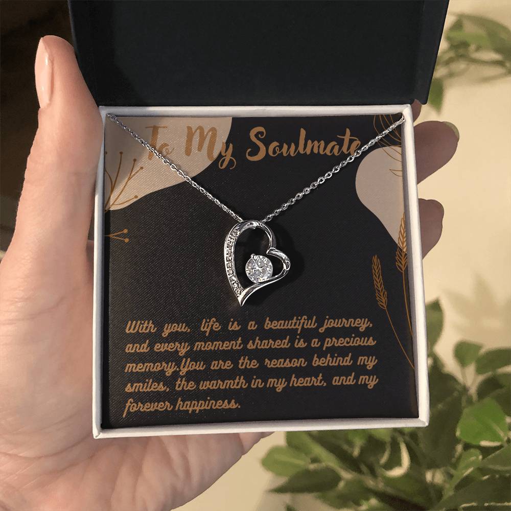 Forever Love Necklace for Valentines , Birthdays and Weddings with Beautiful Custom Message - Riwayat-e-khas