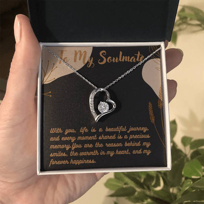 Forever Love Necklace for Valentines , Birthdays and Weddings with Beautiful Custom Message - Riwayat-e-khas