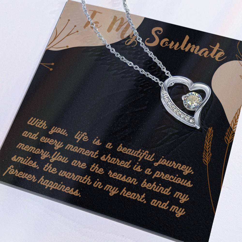 Forever Love Necklace for Valentines , Birthdays and Weddings with Beautiful Custom Message - Riwayat-e-khas