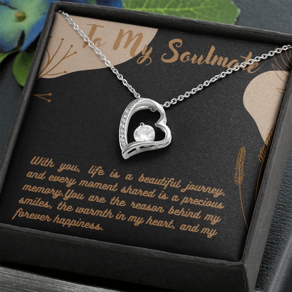Forever Love Necklace for Valentines , Birthdays and Weddings with Beautiful Custom Message - Riwayat-e-khas