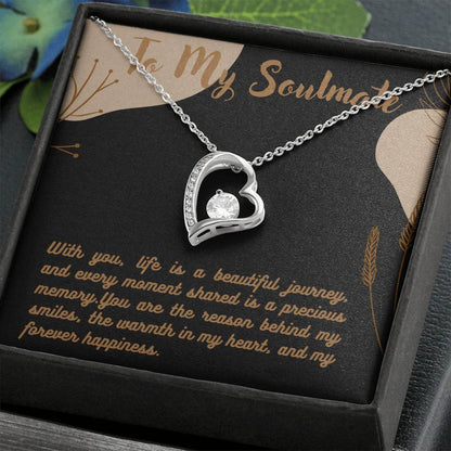 Forever Love Necklace for Valentines , Birthdays and Weddings with Beautiful Custom Message - Riwayat-e-khas