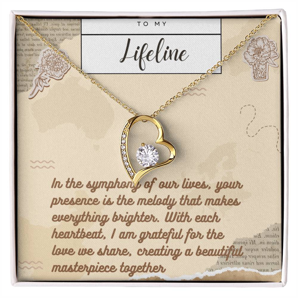 Forever Love Necklace for Valentines , Birthdays and Weddings with Beautiful Custom Message - Riwayat-e-khas