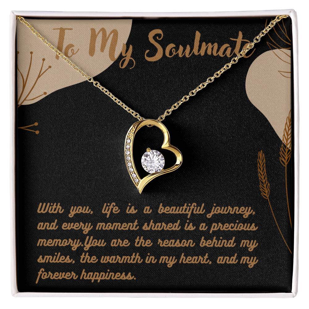 Forever Love Necklace for Valentines , Birthdays and Weddings with Beautiful Custom Message - Riwayat-e-khas