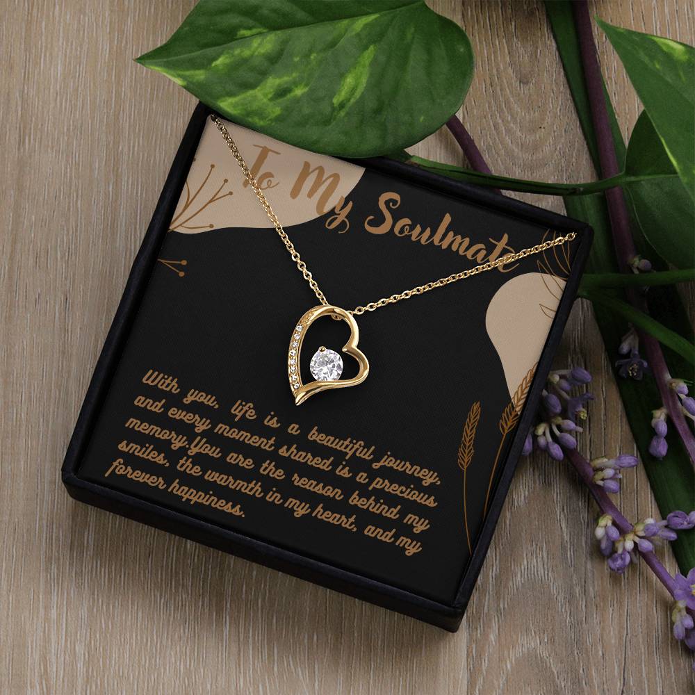 Forever Love Necklace for Valentines , Birthdays and Weddings with Beautiful Custom Message - Riwayat-e-khas