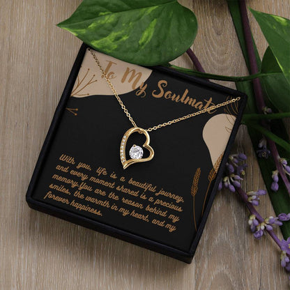 Forever Love Necklace for Valentines , Birthdays and Weddings with Beautiful Custom Message - Riwayat-e-khas