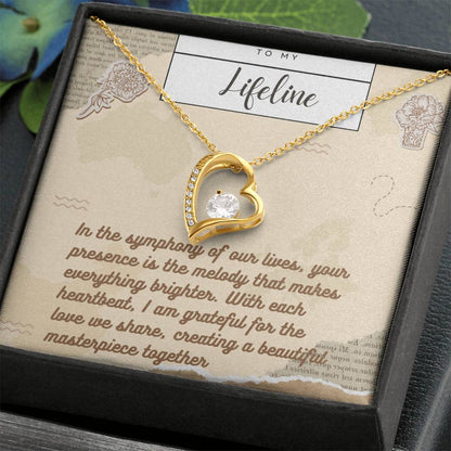 Forever Love Necklace for Valentines , Birthdays and Weddings with Beautiful Custom Message - Riwayat-e-khas