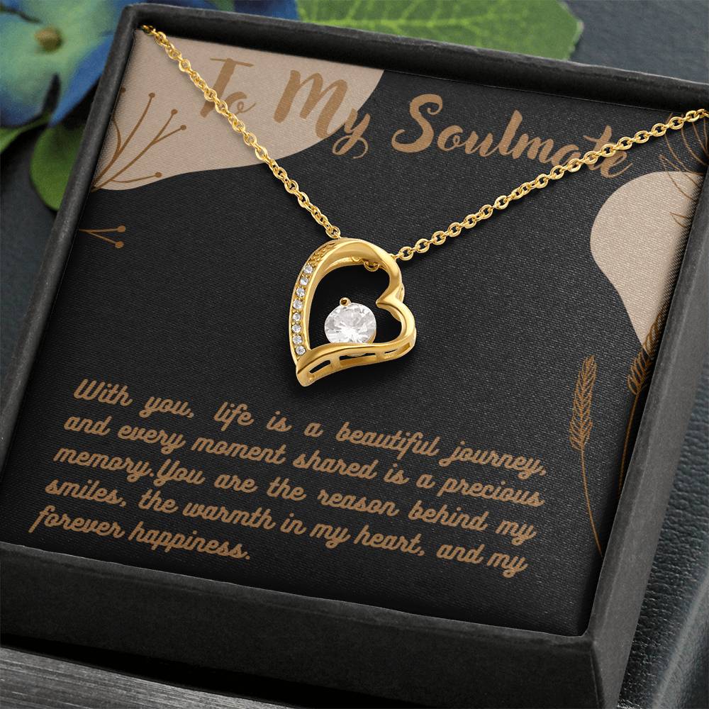Forever Love Necklace for Valentines , Birthdays and Weddings with Beautiful Custom Message - Riwayat-e-khas