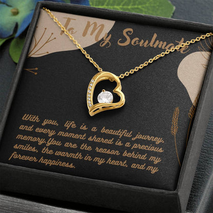 Forever Love Necklace for Valentines , Birthdays and Weddings with Beautiful Custom Message - Riwayat-e-khas