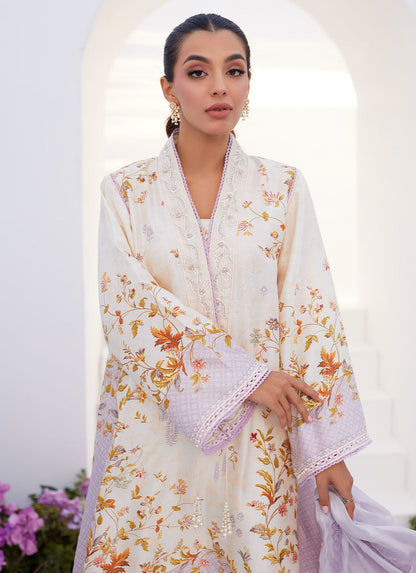 Farah Talib Aziz | Zaza Prints 24 | AMETHYST TRELLIS SHIRT AND DUPATTA