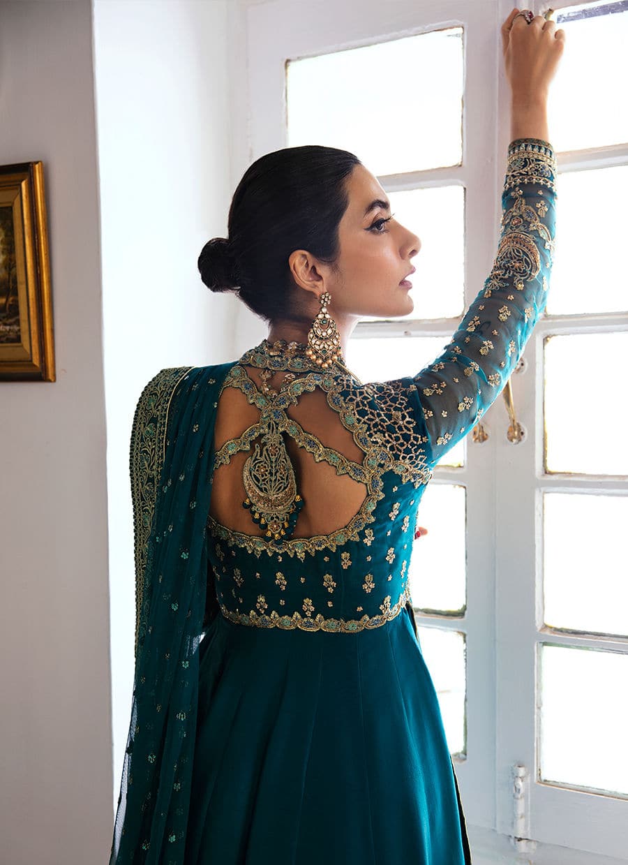 Farah Talib Aziz | Mayna Festive Luxe | AFRA TEAL