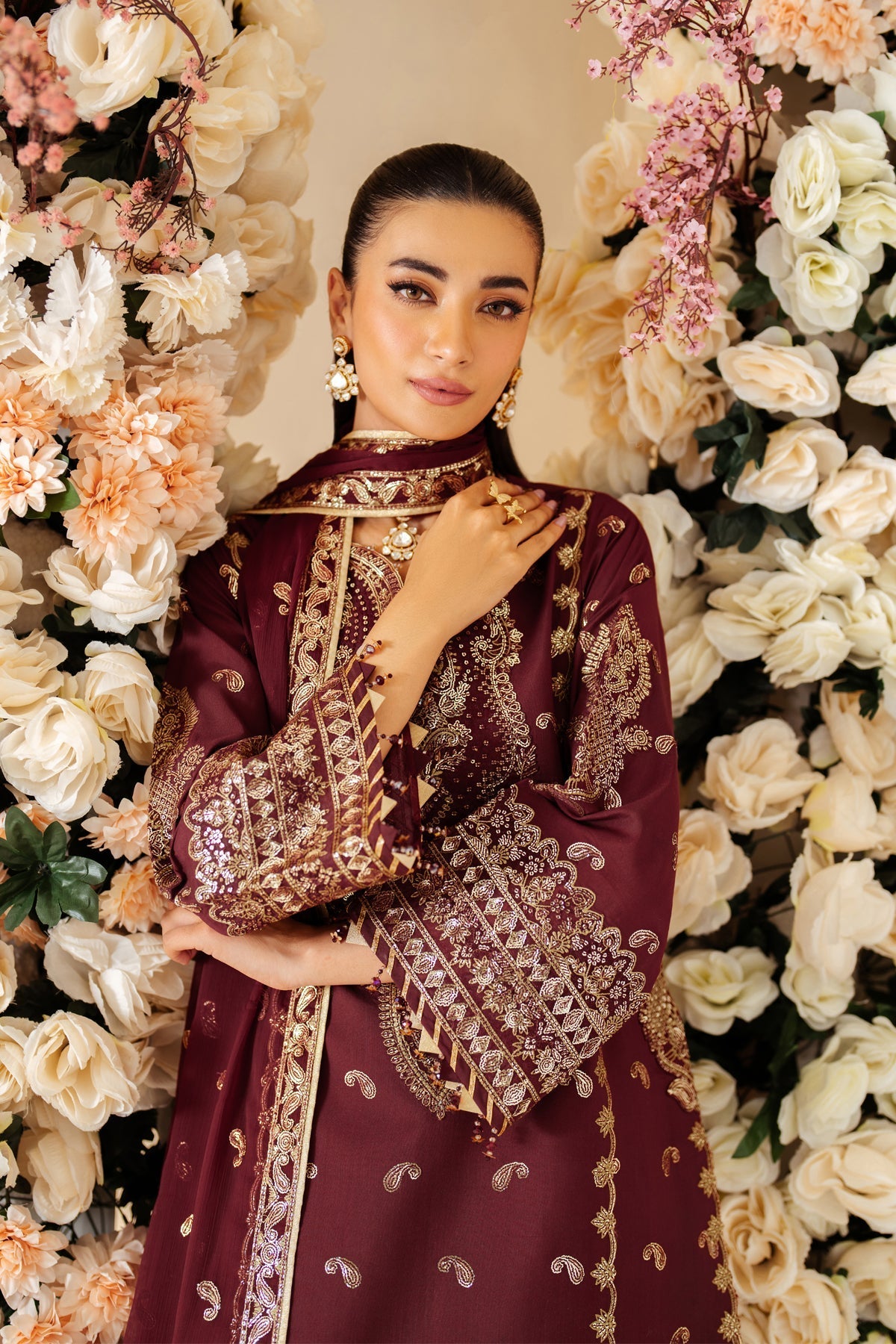 Alizeh | Luxury Raw Silk | AF-RS-01-SALSA