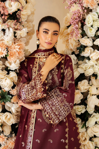 Alizeh | Luxury Raw Silk | AF-RS-01-SALSA