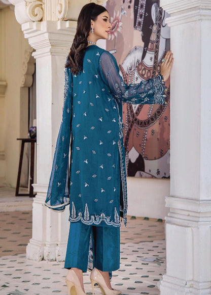 Pareesha by Humdum Embroidered Chiffon 3Pc Suit PS-08 - Riwayat-e-khas