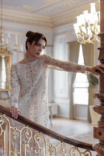 Lumiere By Saira Rizwan Embroidered Organza 3Pc Suit SR-04 - Riwayat-e-khas