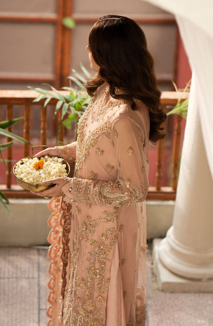 Zarin by Eleshia Embroidered Net 3Pc Suit D-02 Leena - Riwayat-e-khas