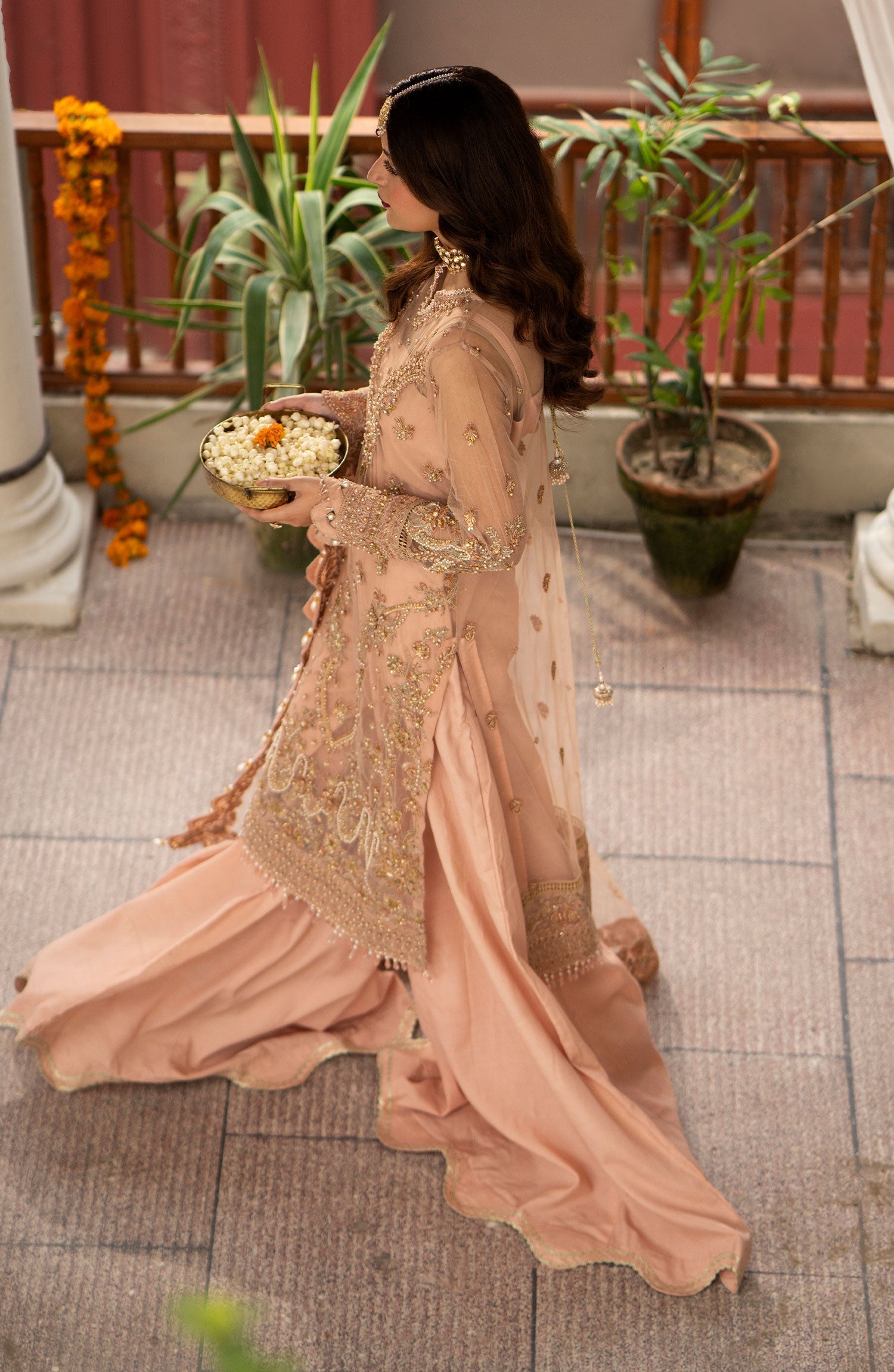 Zarin by Eleshia Embroidered Net 3Pc Suit D-02 Leena - Riwayat-e-khas