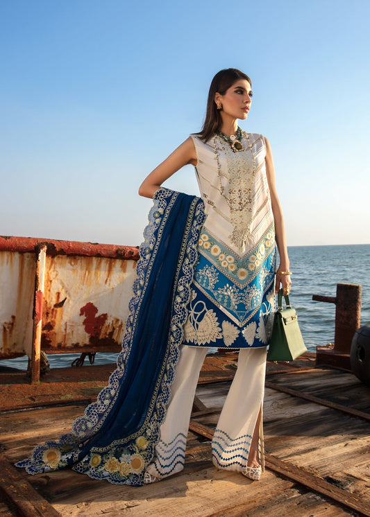 Crimson LUXURY LAWN’23 – Summery Medley – D6 A - Riwayat-e-khas
