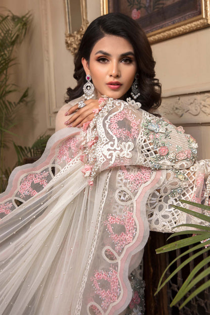 MARIA B Off White BD-2604 MBROIDERED - Riwayat-e-khas