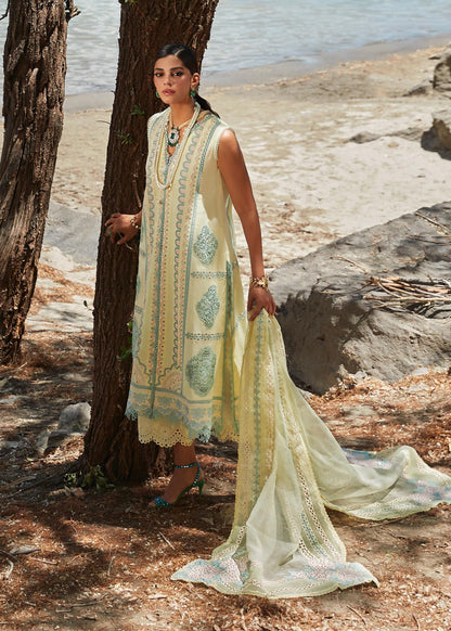 CRIMSON LUXE LAWN Medley of Lace - D7 B - Riwayat-e-khas
