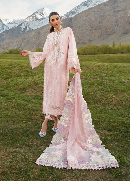 CRIMSON LUXE LAWN Pleated Perfection - D4 B STITCHED - Riwayat-e-khas