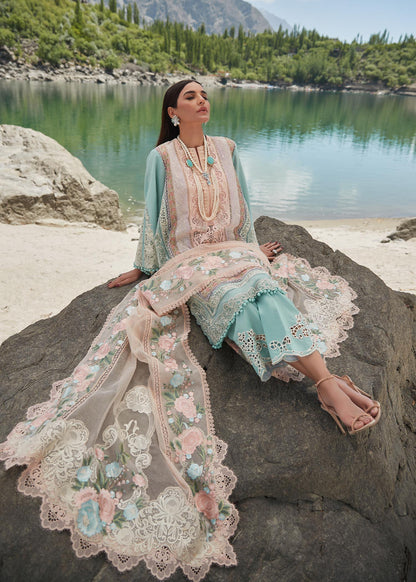 CRIMSON LUXE LAWN Mountain Love - D6 B STITCHED - Riwayat-e-khas