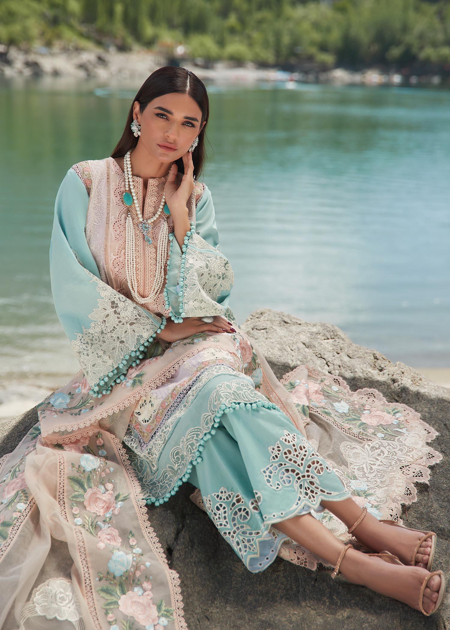 CRIMSON LUXE LAWN Mountain Love - D6 B STITCHED - Riwayat-e-khas