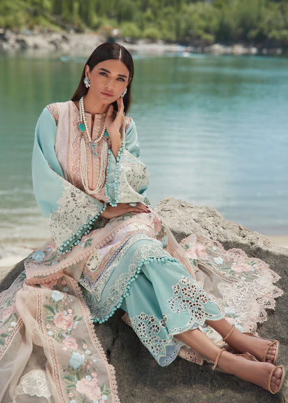 CRIMSON LUXE LAWN Mountain Love - D6 B STITCHED - Riwayat-e-khas