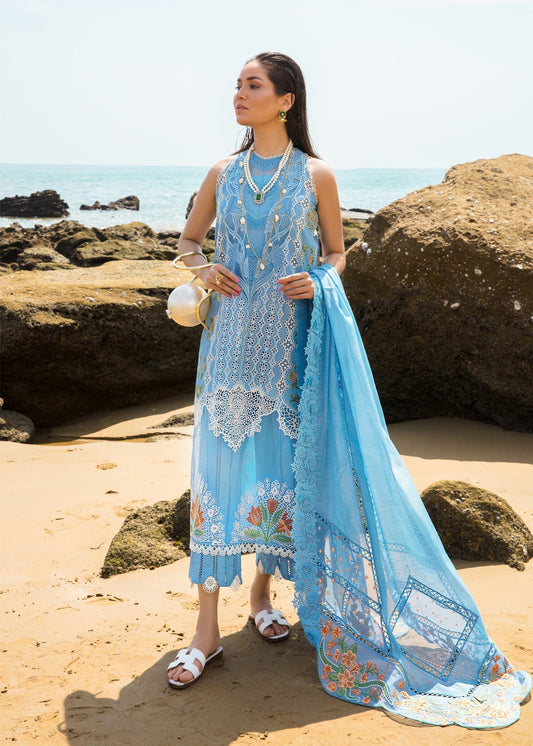 CRIMSON Embroidered Lawn Spring Blooms - D3 A - Riwayat-e-khas