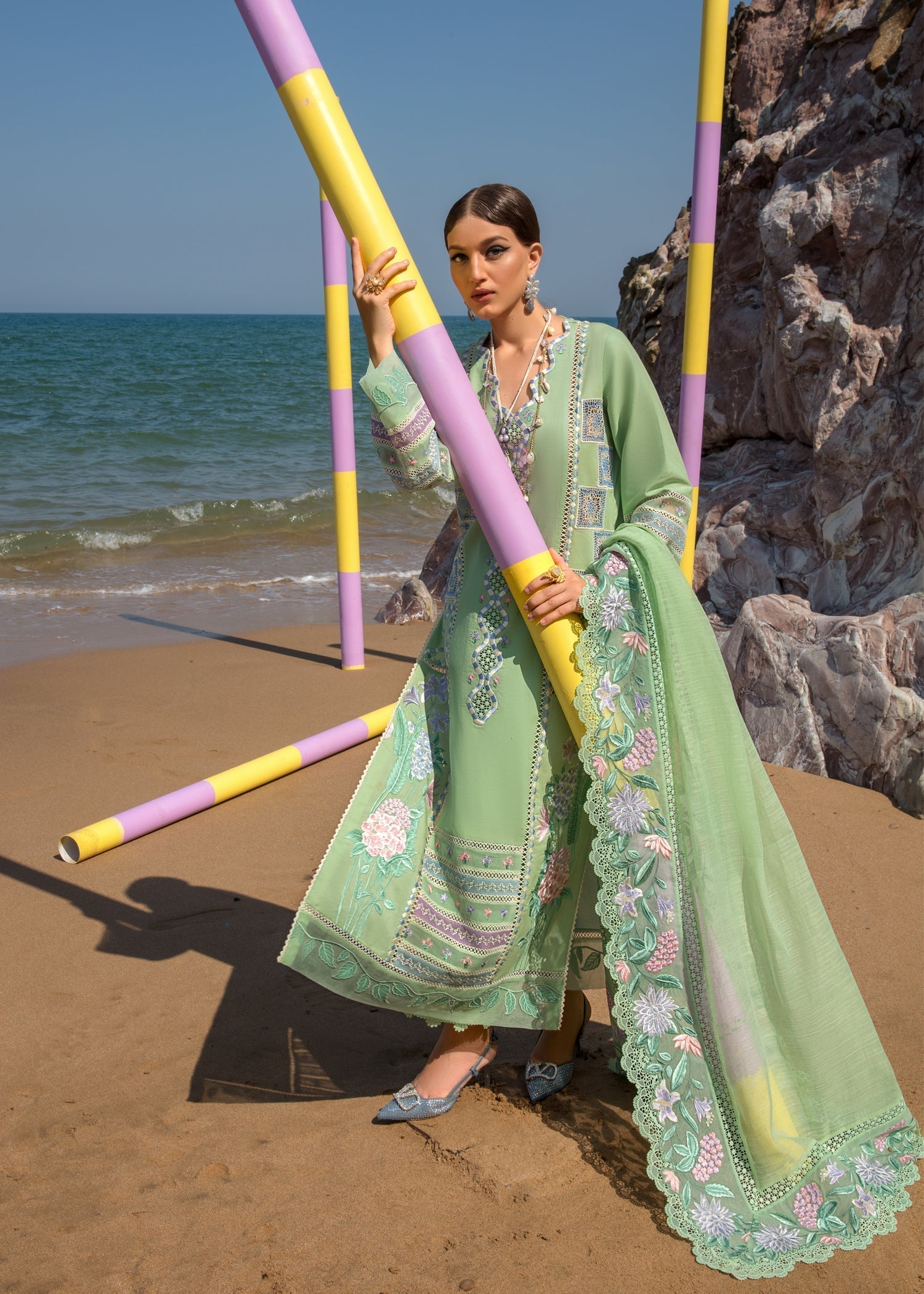 CRIMSON Embroidered Lawn Summer Collection D7-B - Riwayat-e-khas